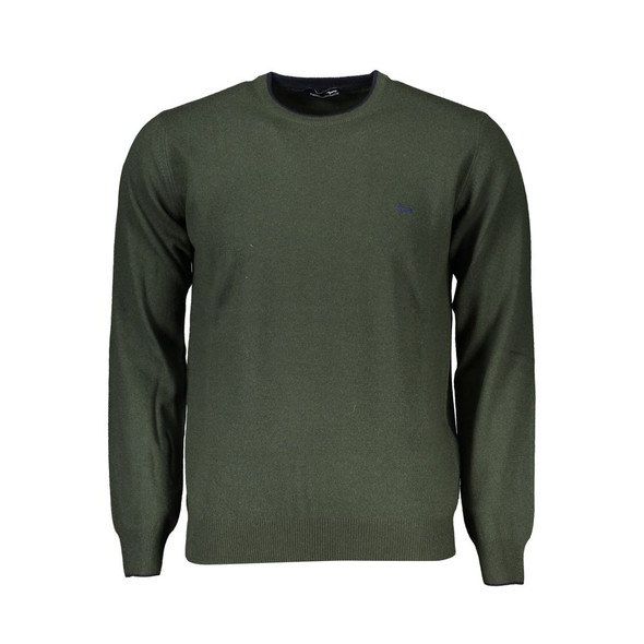 Chic Green Crew Neck Designer Sweater Chic Green Crew Neck Designer Sweater