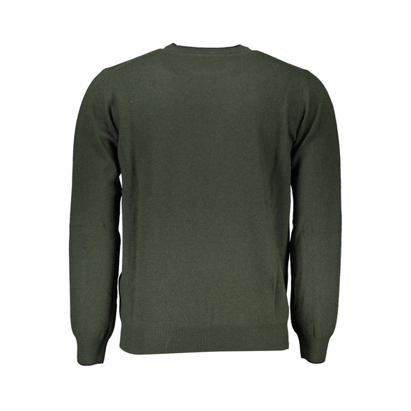 Chic Green Crew Neck Designer Sweater Chic Green Crew Neck Designer Sweater