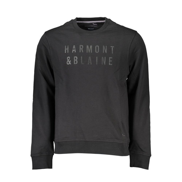 Sleek Black Long-Sleeved Crew Neck Sweatshirt Sleek Black Long-Sleeved Crew Neck Sweatshirt