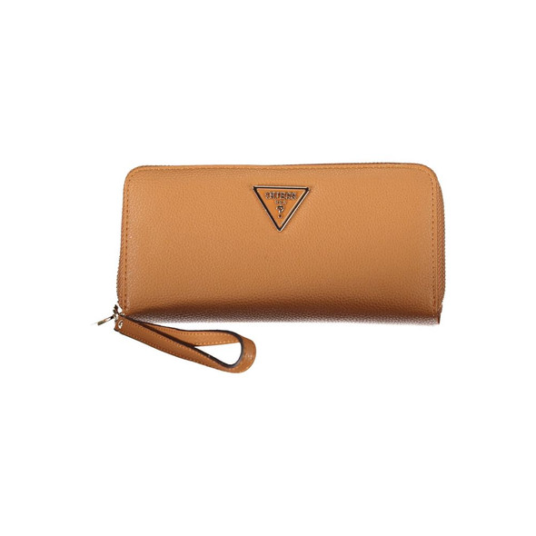 Guess Jeans Chic Brown Polyethylene Wallet with Coin Purse Guess Jeans Chic Brown Polyethylene Wallet with Coin Purse