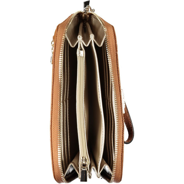 Guess Jeans Chic Brown Polyethylene Wallet with Coin Purse Guess Jeans Chic Brown Polyethylene Wallet with Coin Purse