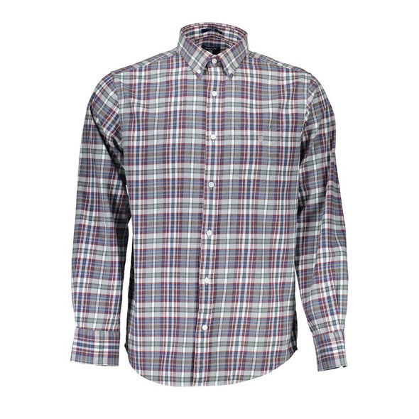 Elegant Blue Cotton Button-Down Shirt Elegant Blue Cotton Button-Down Shirt
