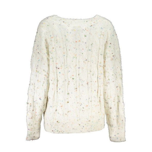 Chic Contrast V-Neck Sweater with Logo Detail Chic Contrast V-Neck Sweater with Logo Detail