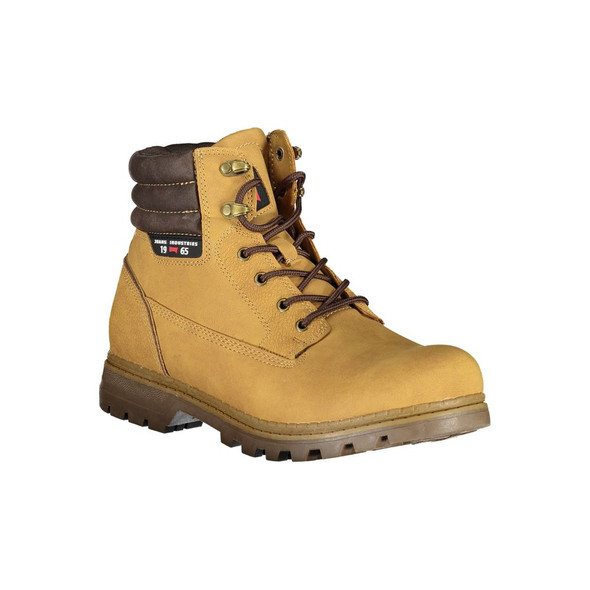 Trendsetting Yellow Lace-Up Boots Trendsetting Yellow Lace-Up Boots