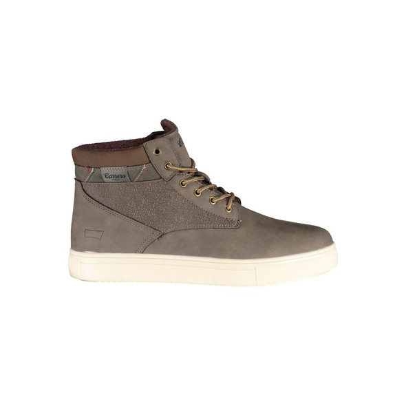 Chic Brown Lace-up Boots with Contrast Details Chic Brown Lace-up Boots with Contrast Details