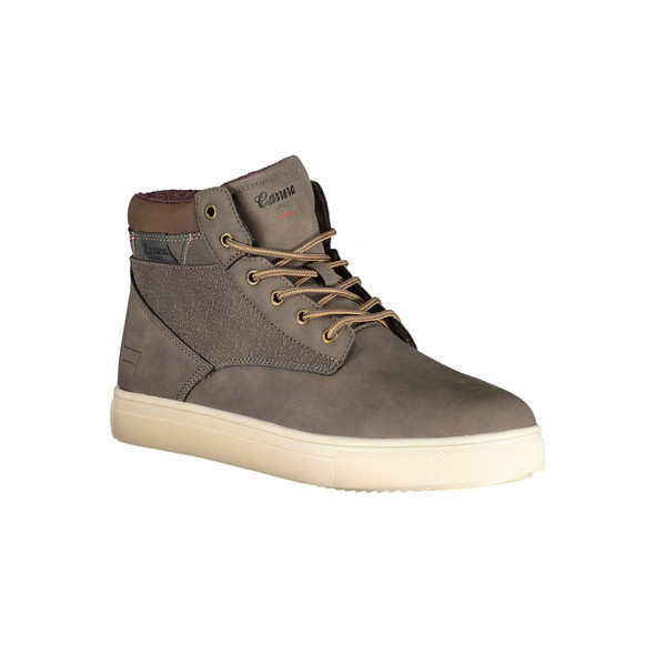 Chic Brown Lace-up Boots with Contrast Details Chic Brown Lace-up Boots with Contrast Details