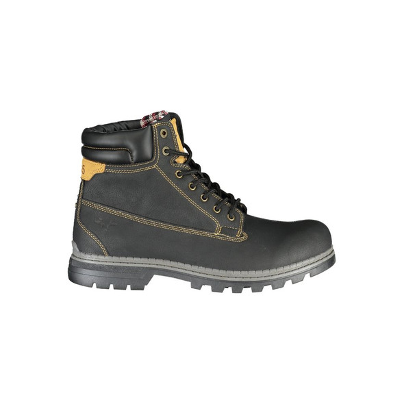 Sleek Lace-Up Boots with Contrast Accents Sleek Lace-Up Boots with Contrast Accents