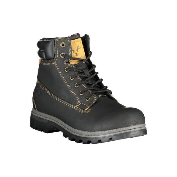 Sleek Lace-Up Boots with Contrast Accents Sleek Lace-Up Boots with Contrast Accents