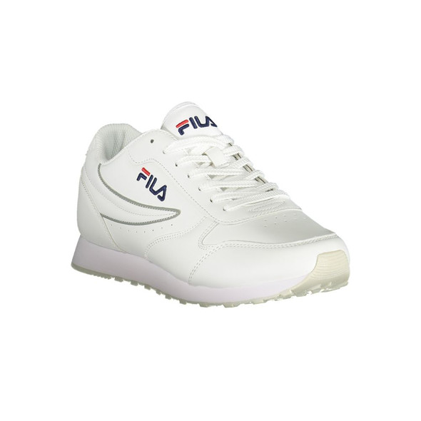 Pristine White Sports Sneakers with Contrast Accents Pristine White Sports Sneakers with Contrast Accents
