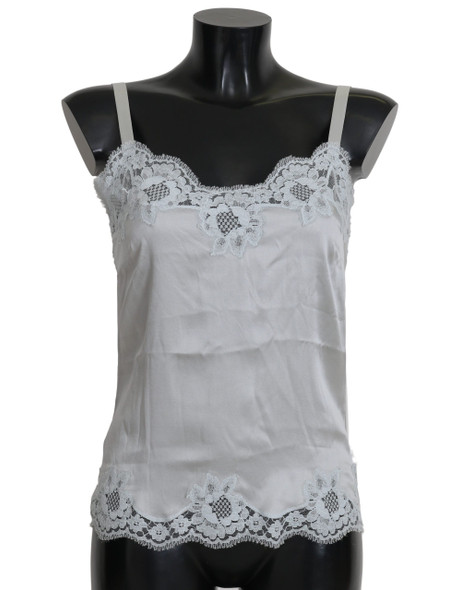 Dolce & Gabbana Green Silk Lace Dress Chemisole Lingerie Dolce & Gabbana Green Silk Lace Dress Chemisole Lingerie