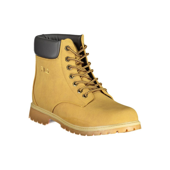 Vibrant Yellow Contrast Lace-up Boots Vibrant Yellow Contrast Lace-up Boots