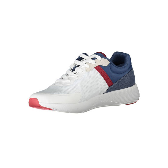 Sleek White Sports Sneakers with Contrast Accents Sleek White Sports Sneakers with Contrast Accents
