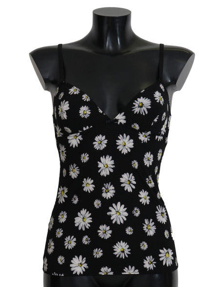 Dolce & Gabbana Black Daisy Print Dress Lingerie Chemisole Dolce & Gabbana Black Daisy Print Dress Lingerie Chemisole