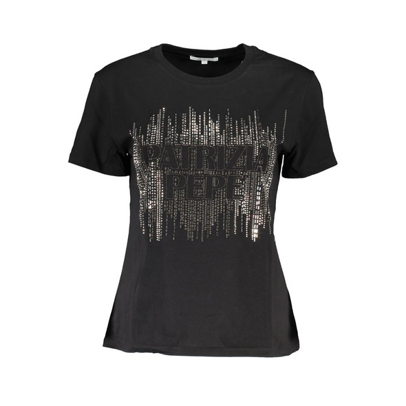 Chic Contrast Crew Neck Cotton Tee Chic Contrast Crew Neck Cotton Tee