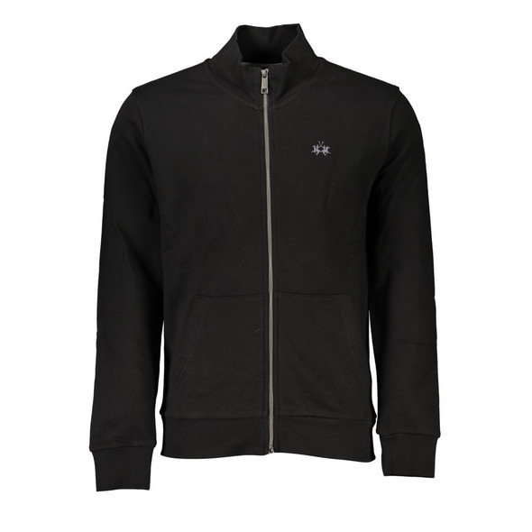 Sleek Black Cotton Zip Sweater Sleek Black Cotton Zip Sweater