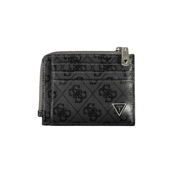 Sleek Black Leather Wallet with Contrasting Accents Sleek Black Leather Wallet with Contrasting Accents