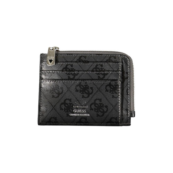 Sleek Black Leather Wallet with Contrasting Accents Sleek Black Leather Wallet with Contrasting Accents