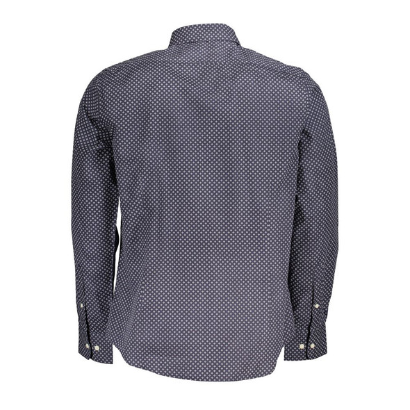 Blue Button-Down Cotton Shirt with Embroidery Blue Button-Down Cotton Shirt with Embroidery