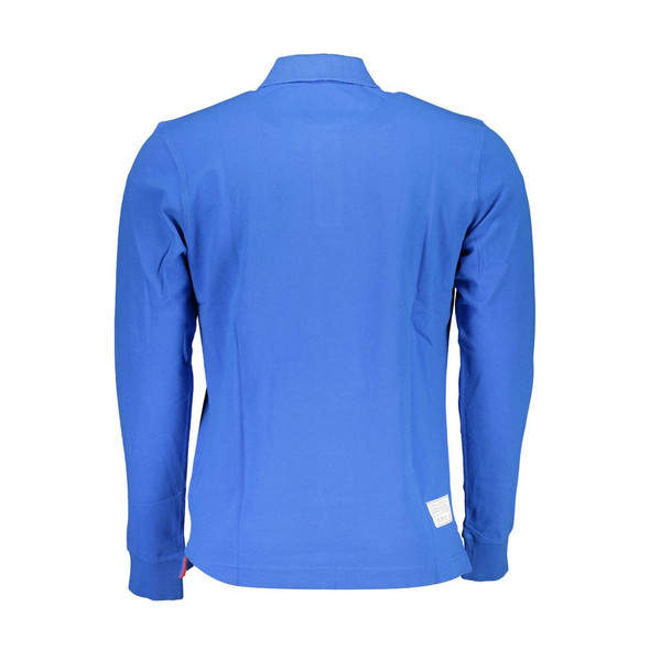 Elegant Long-Sleeved Polo in Chic Blue Elegant Long-Sleeved Polo in Chic Blue
