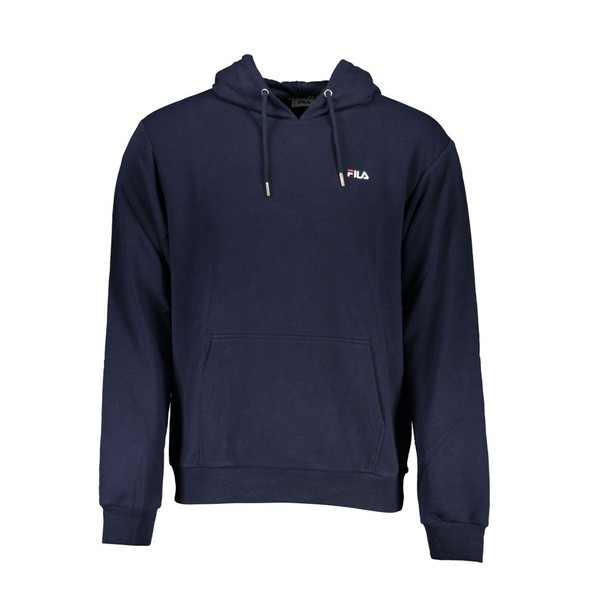 Blue Cotton Blend Hooded Sweatshirt Blue Cotton Blend Hooded Sweatshirt