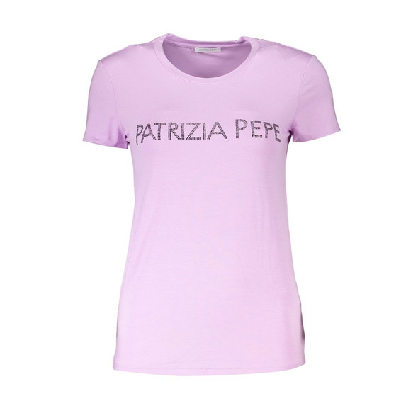 Purple Rhinestone Crew Neck Tee Purple Rhinestone Crew Neck Tee