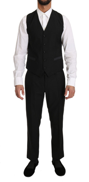 Black Wool Dress Waistcoat Gillet Vest Black Wool Dress Waistcoat Gillet Vest