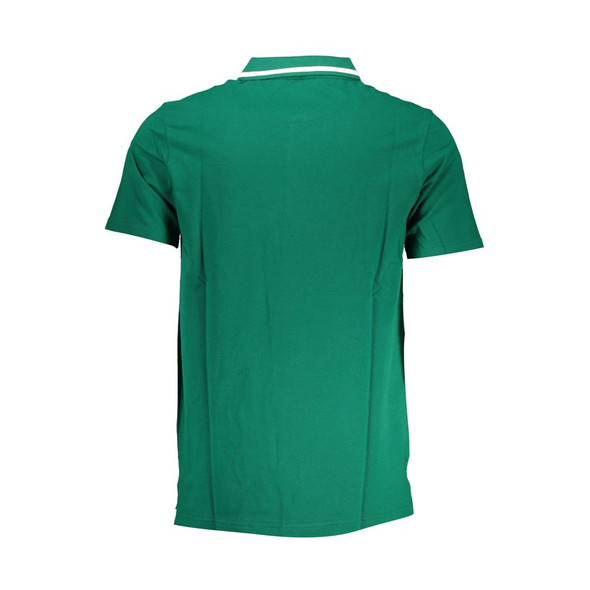 Classic Green Cotton Polo with Contrast Details Classic Green Cotton Polo with Contrast Details