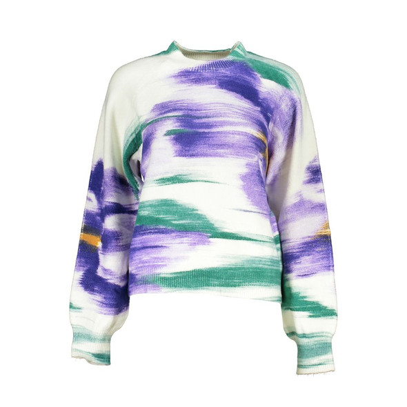 Desigual Elegant Crew Neck Sweater with Contrast Detailing Desigual Elegant Crew Neck Sweater with Contrast Detailing