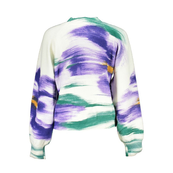 Desigual Elegant Crew Neck Sweater with Contrast Detailing Desigual Elegant Crew Neck Sweater with Contrast Detailing