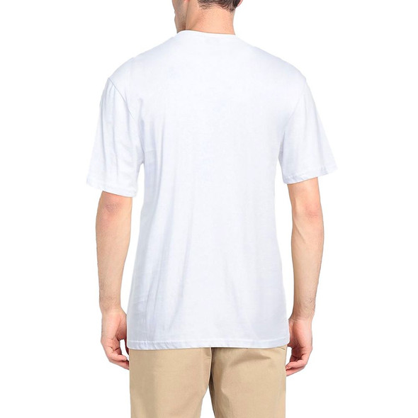 Elegant White Cotton Tee with Chest Print Elegant White Cotton Tee with Chest Print