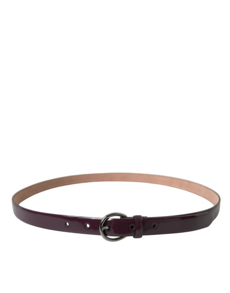 Maroon Leather Silver Metal Buckle Belt Maroon Leather Silver Metal Buckle Belt