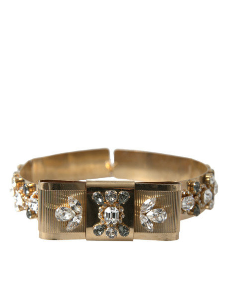 Gold Tone Brass Crystal Embellished Belt Gold Tone Brass Crystal Embellished Belt