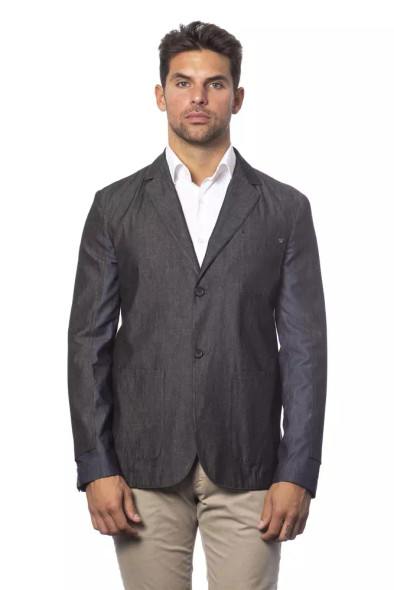 Verri Gray Cotton Men Blazer Verri Gray Cotton Men Blazer