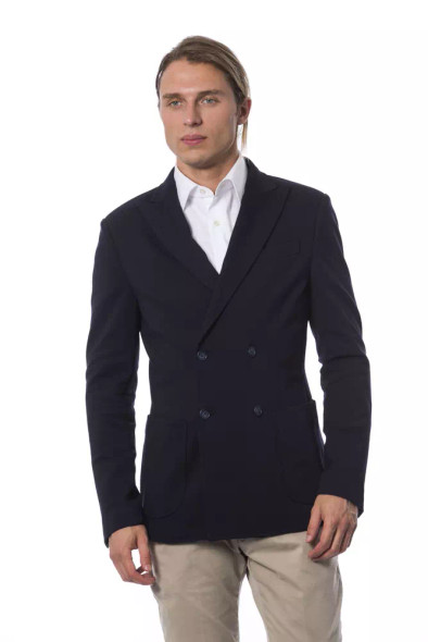 Blue Viscose Men Blazer Blue Viscose Men Blazer
