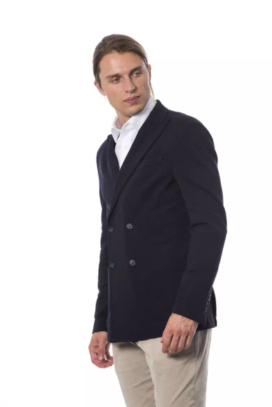 Blue Viscose Men Blazer Blue Viscose Men Blazer