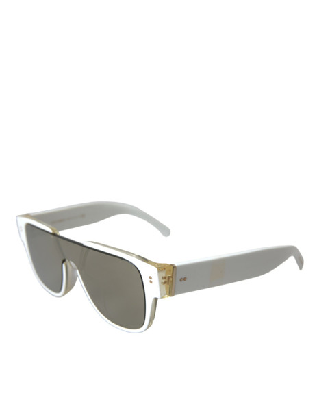 Dolce & Gabbana White Acetate Mirror Lenses DG4356 Sunglasses Dolce & Gabbana White Acetate Mirror Lenses DG4356 Sunglasses