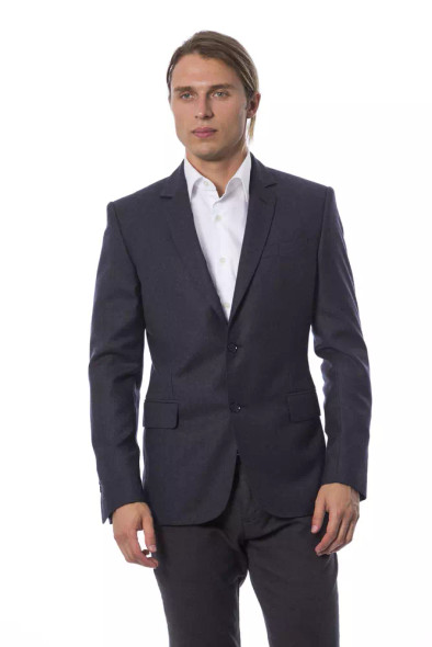Blue Wool Men Blazer Blue Wool Men Blazer