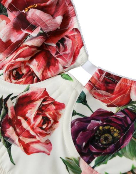 Dolce & Gabbana Multicolor Floral Sleeveless Bustier Crop Top Dolce & Gabbana Multicolor Floral Sleeveless Bustier Crop Top