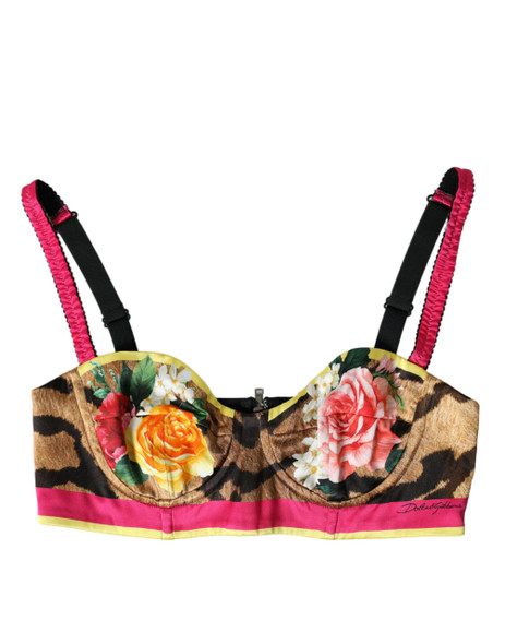 Dolce & Gabbana Multicolor Floral Sleeveless Bustier Crop Top BIK1785 Dolce & Gabbana Multicolor Floral Sleeveless Bustier Crop Top BIK1785