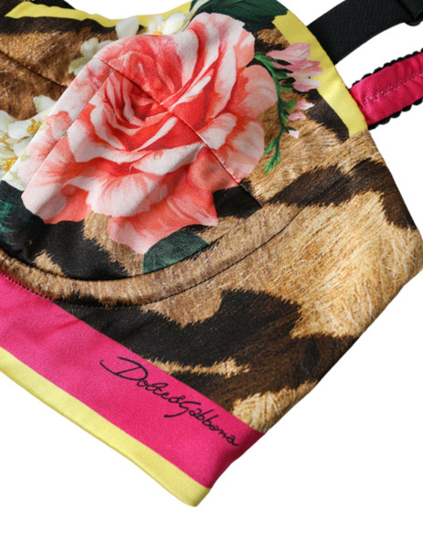 Dolce & Gabbana Multicolor Floral Sleeveless Bustier Crop Top BIK1785 Dolce & Gabbana Multicolor Floral Sleeveless Bustier Crop Top BIK1785
