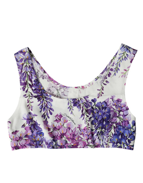 Dolce & Gabbana Multicolor Floral Sleeveless Cropped Top BIK1787 Dolce & Gabbana Multicolor Floral Sleeveless Cropped Top BIK1787