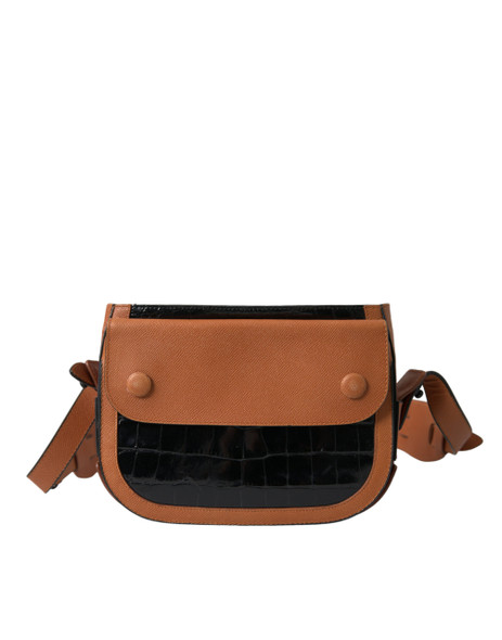 Black Brown Exotic Skin Leather Shoulder Camera Purse Bag Black Brown Exotic Skin Leather Shoulder Camera Purse Bag