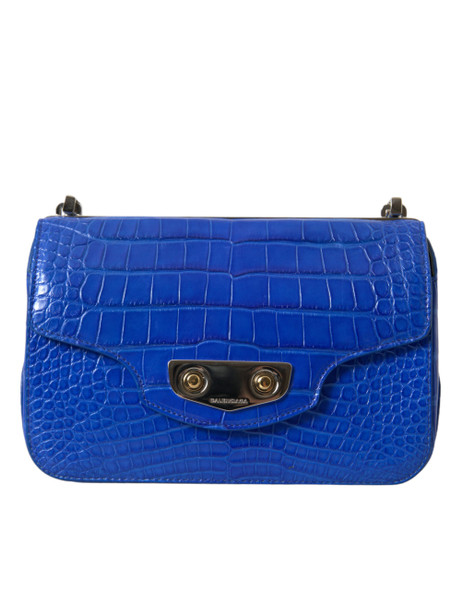 Blue Exotic Leather Neo Classic Purse Shoulder Handbag Bag Blue Exotic Leather Neo Classic Purse Shoulder Handbag Bag