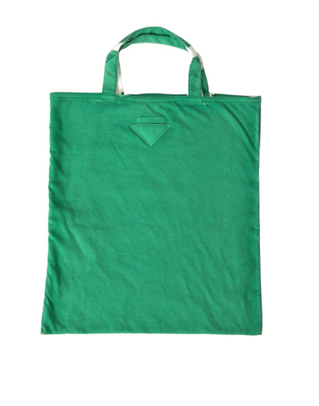 Green Jersey Fabric Logo Shoulder Shopping Tote Shopping Bag Green Jersey Fabric Logo Shoulder Shopping Tote Shopping Bag