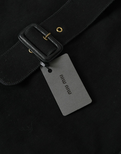 Miu Miu Black Canvas Denim Logo Shoulder Tote Shopping Bag Miu Miu Black Canvas Denim Logo Shoulder Tote Shopping Bag