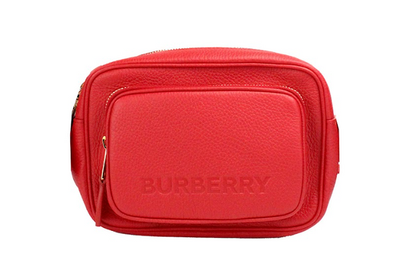 Burberry Small Branded Bright Red Grainy Leather Camera Crossbody Bag Burberry Small Branded Bright Red Grainy Leather Camera Crossbody Bag