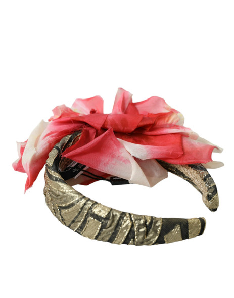 Multicolor Floral Applique Silk Women Headband Diadem Multicolor Floral Applique Silk Women Headband Diadem