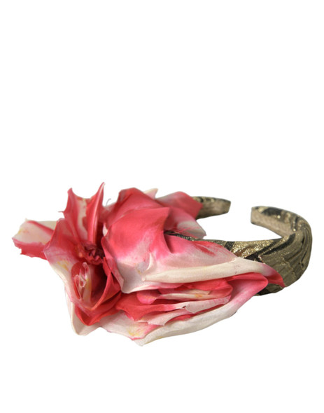 Multicolor Floral Applique Silk Women Headband Diadem Multicolor Floral Applique Silk Women Headband Diadem