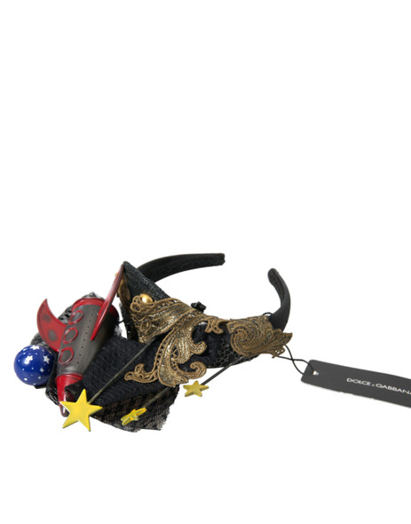 Dolce & Gabbana Multicolor Missile Rocket Crystal Stars Headband Diadem Dolce & Gabbana Multicolor Missile Rocket Crystal Stars Headband Diadem
