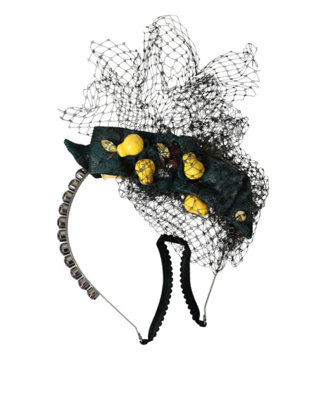 Black Lemons Sicily Purple Crystal Net Headband Diadem Black Lemons Sicily Purple Crystal Net Headband Diadem
